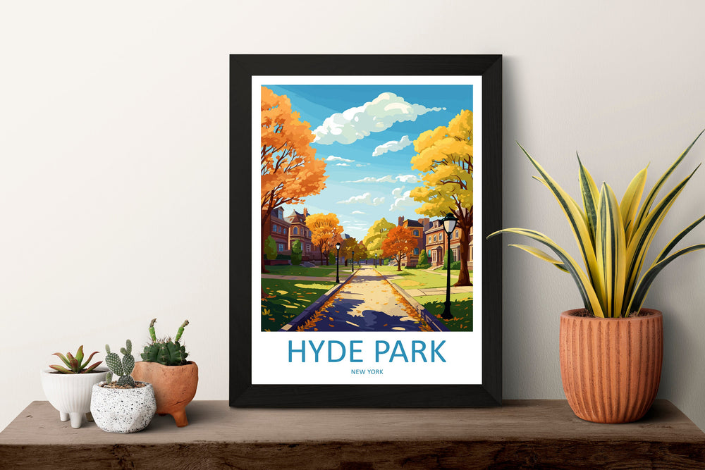 Hyde Park Travel Print Wall Art Hyde Park Wall Hanging Home Décor Hyde Park Gift Art Lovers New York State Art Gift Lover Print
