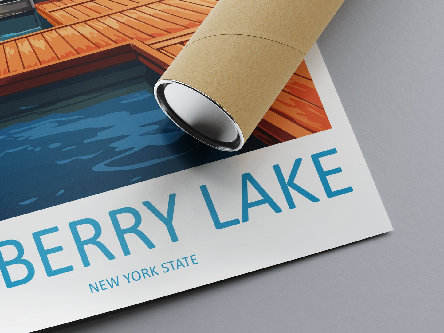 Sixberry Lake Travel Print Wall Art Sixberry Lake Wall Hanging Home Décor Sixberry Lake Gift Art Lovers New York State Art Gift
