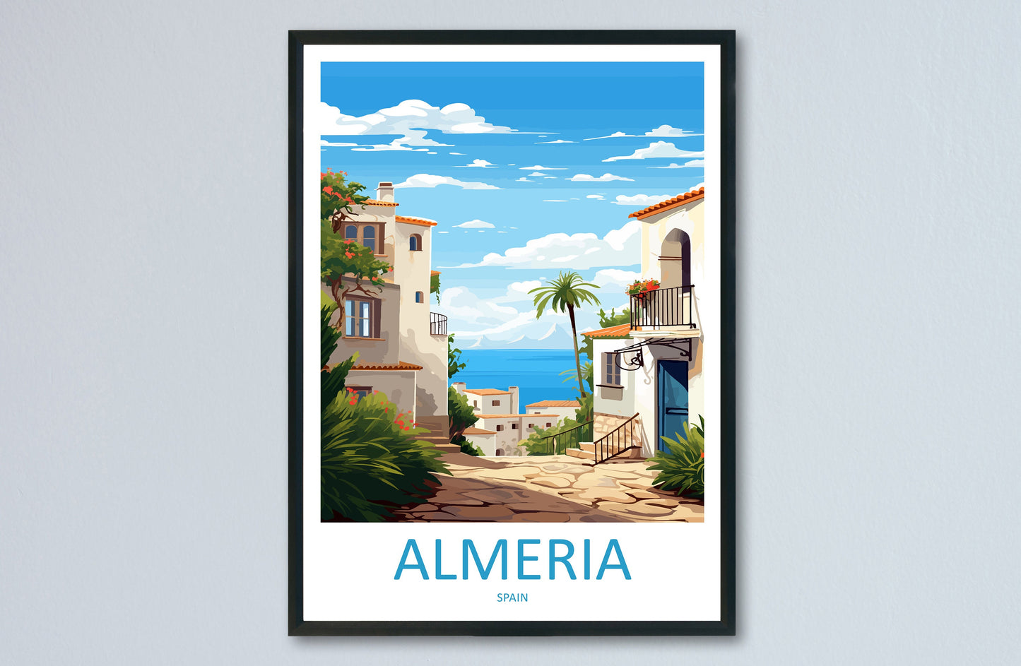 Almería Travel Print Wall Art Almería Wall Hanging Home Décor Almería Gift Art Lovers Spain Art Gift Almería Travel Poster art