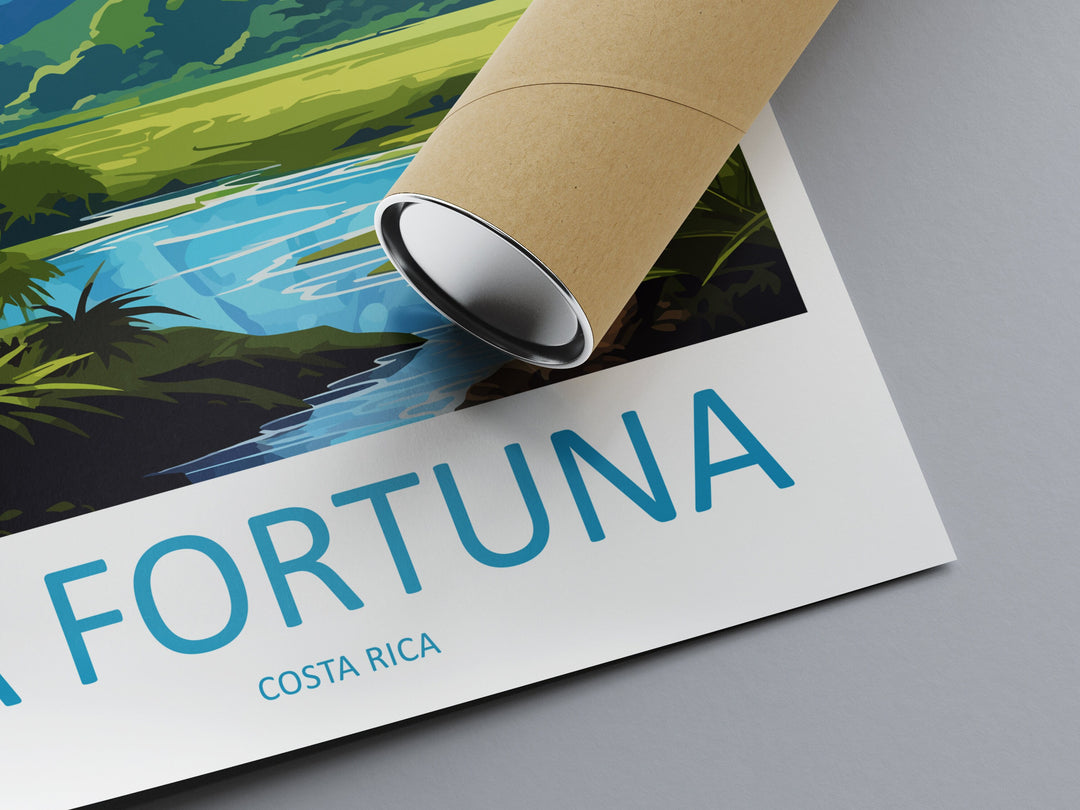 La Fortuna Travel Print Wall Art La Fortuna Wall Hanging Home Décor La Fortuna Gift Art Lovers Wall Art Costa Rica Art Wall Art Gift