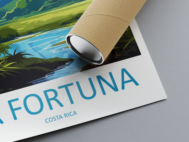 La Fortuna Travel Print Wall Art La Fortuna Wall Hanging Home Décor La Fortuna Gift Art Lovers Wall Art Costa Rica Art Wall Art Gift