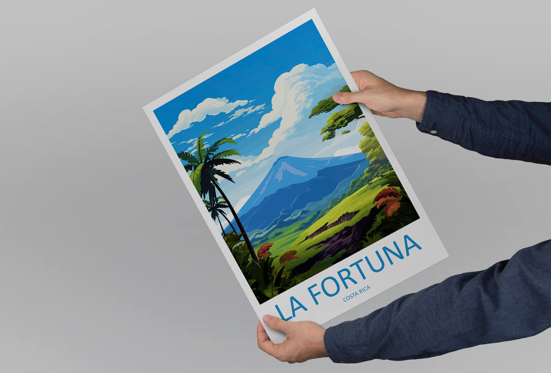 La Fortuna Travel Print Wall Art La Fortuna Wall Hanging Home Décor La Fortuna Gift Art Lovers Wall Art Costa Rica Art Wall Art Gift