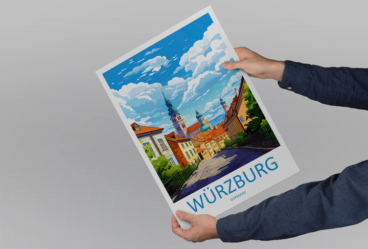 Würzburg Travel Print Wall Art Würzburg Wall Hanging Home Decor Würzburg Gift Art Lovers Wall Art Print Art Würzburg Germany