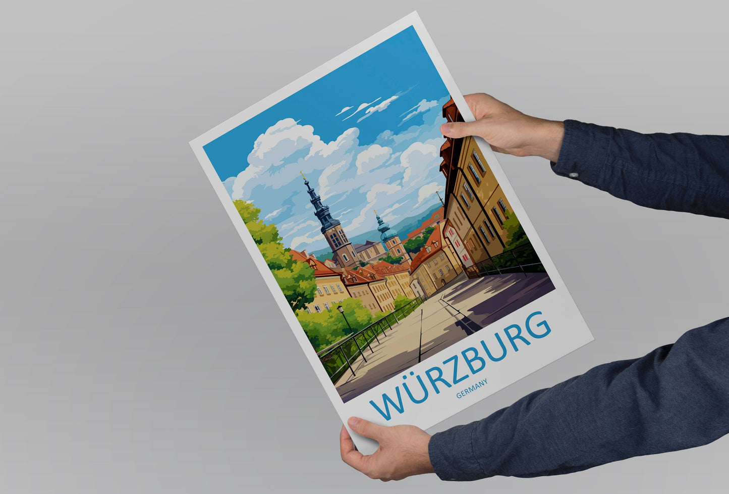 Würzburg Travel Print Wall Art Würzburg Wall Hanging Home Decor Würzburg Gift Art Lovers Wall Art Print Art Würzburg Germany
