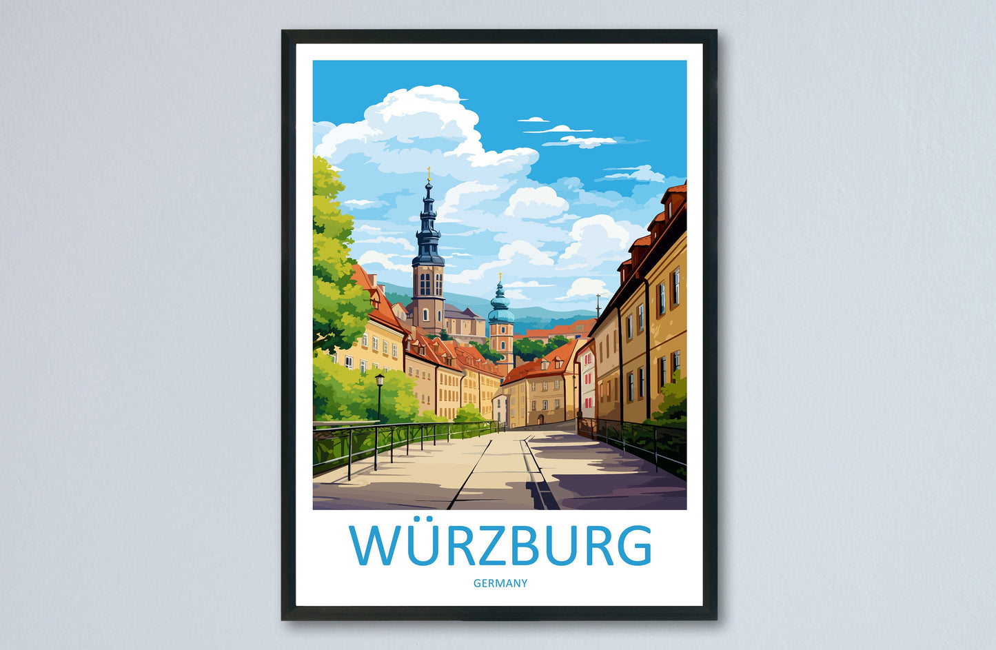 Würzburg Travel Print Wall Art Würzburg Wall Hanging Home Decor Würzburg Gift Art Lovers Wall Art Print Art Würzburg Germany