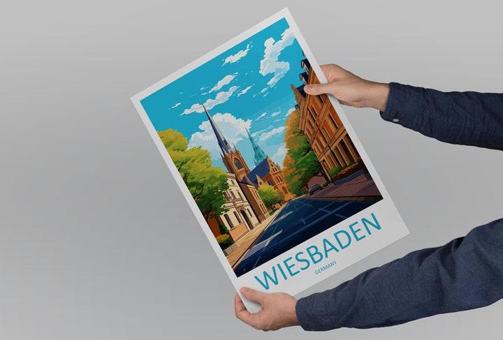 Wiesbaden Travel Print Wall Art Wiesbaden Wall Hanging Home Decor Wiesbaden Gift Art Lovers Wall Art Print Art Wiesbaden Germany