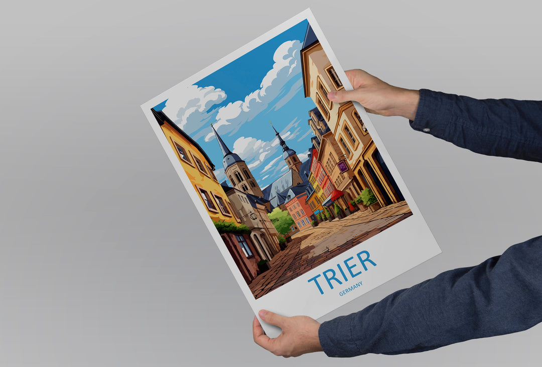 Trier Travel Print Wall Art Trier Wall Hanging Home Decor Trier Gift Art Lovers Wall Art Print Art Trier Germany