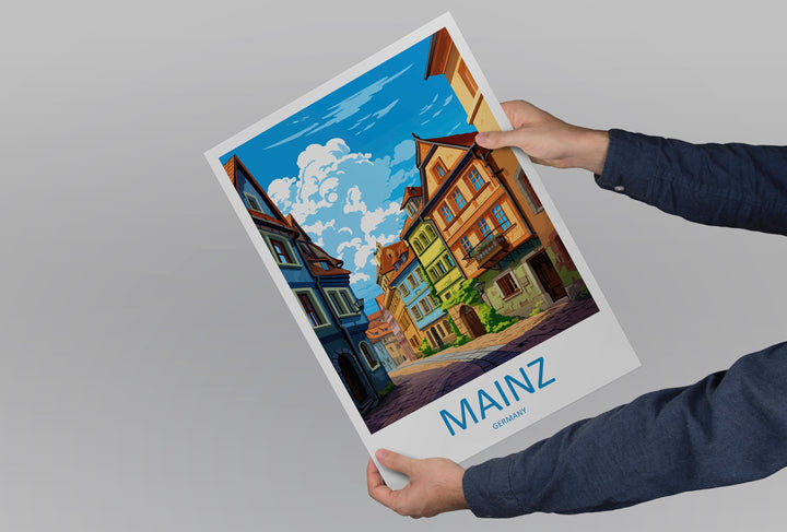 Mainz Travel Print Wall Art Mainz Wall Hanging Home Decoration Mainz Gift Art Lovers Wall Art Print Art Mainz Germany Poster