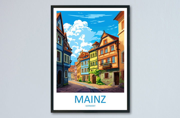 Mainz Travel Print Wall Art Mainz Wall Hanging Home Decoration Mainz Gift Art Lovers Wall Art Print Art Mainz Germany Poster