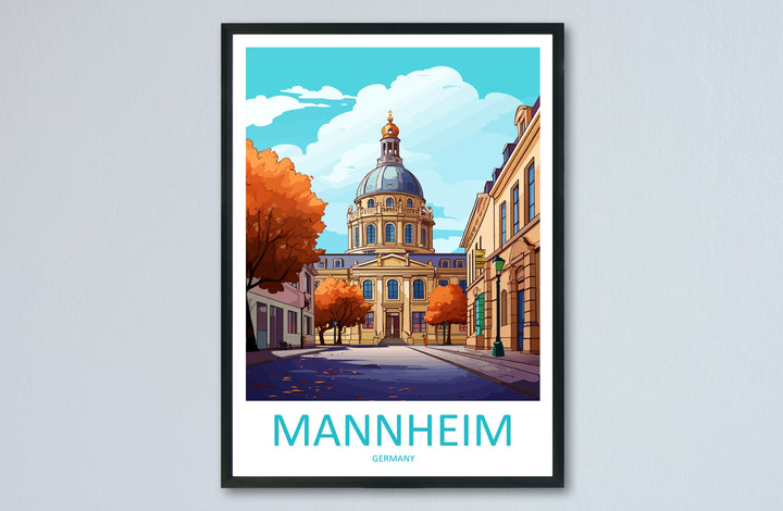 Mannheim Travel Print Wall Art Mannheim Wall Hanging Home Decoration Mannheim Gift Art Lovers Wall Art Print Art Mannheim Germany Poster