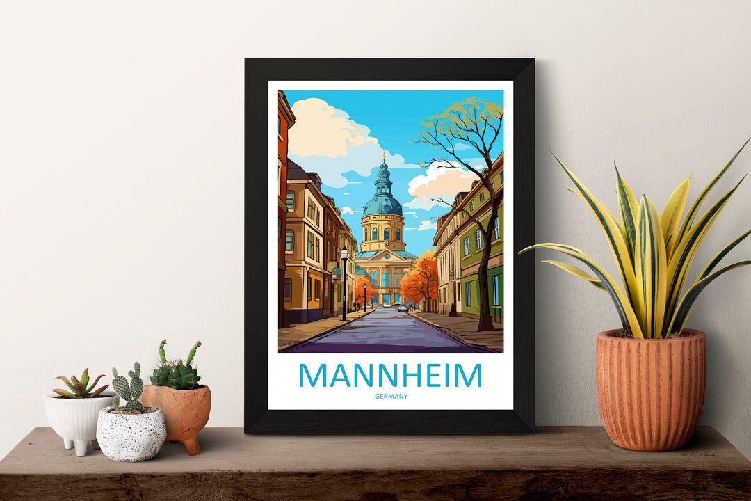 Mannheim Travel Print Wall Art Mannheim Wall Hanging Home Decoration Mannheim Gift Art Lovers Wall Art Print Art Mannheim Germany Poster
