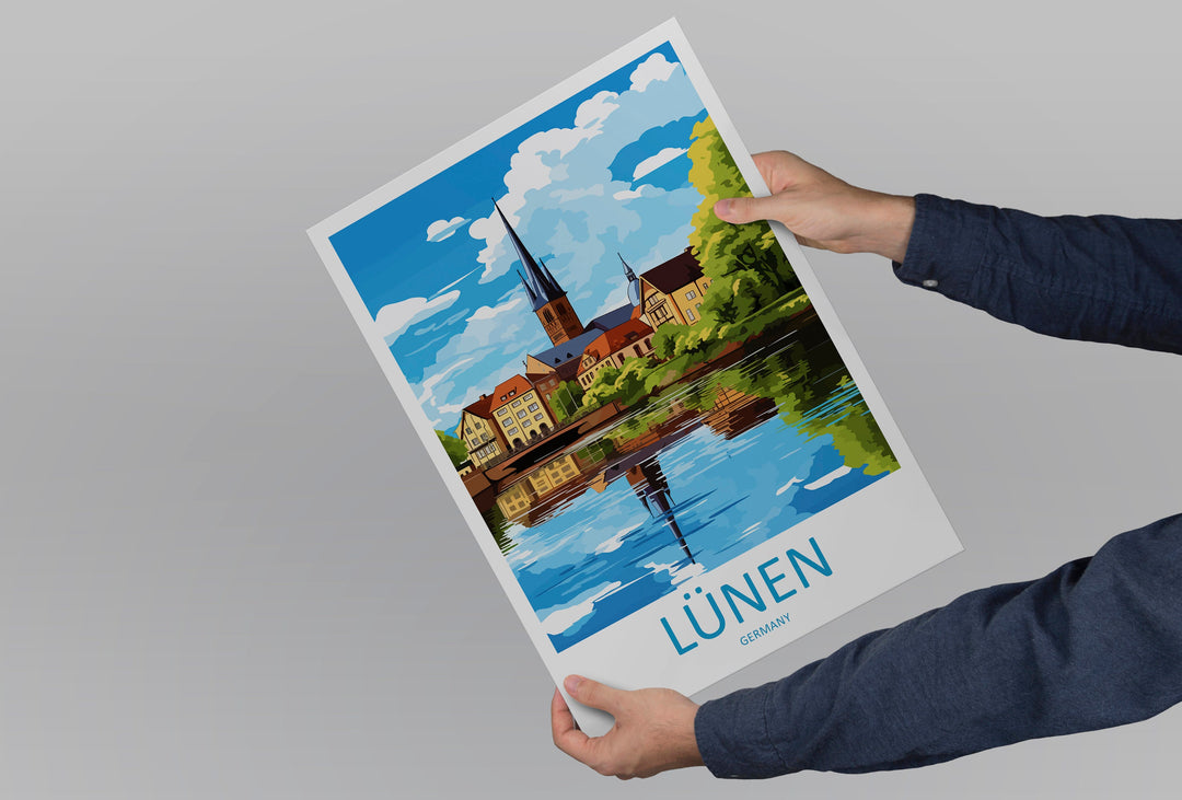 Lünen Travel Print Wall Art Lünen Wall Hanging Home Decoration Lünen Gift Art Lovers Wall Art Print Art Lünen Germany Poster