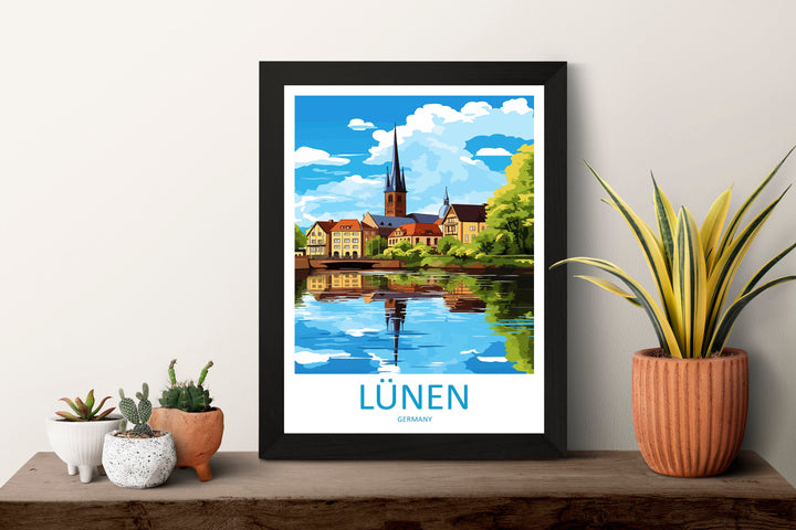 Lünen Travel Print Wall Art Lünen Wall Hanging Home Decoration Lünen Gift Art Lovers Wall Art Print Art Lünen Germany Poster