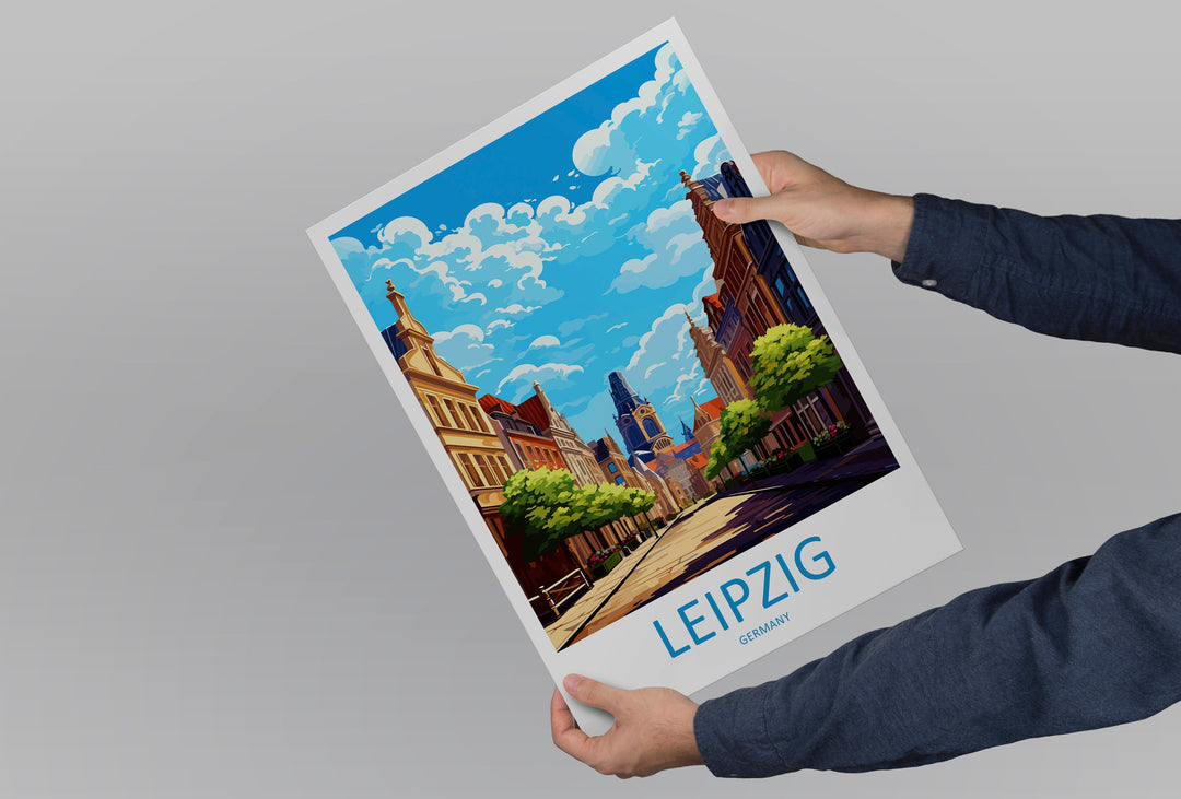 Leipzig Travel Print Wall Art Leipzig Wall Hanging Home Decoration Leipzig Gift Art Lovers Wall Art Print Art Leipzig Germany Poster