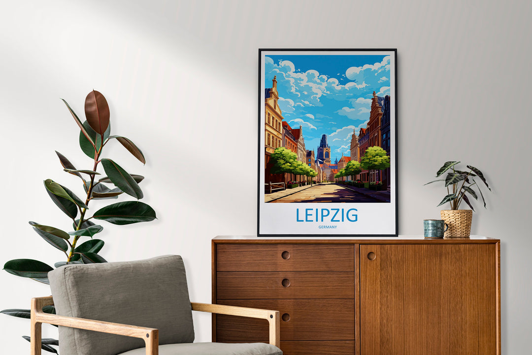 Leipzig Travel Print Wall Art Leipzig Wall Hanging Home Decoration Leipzig Gift Art Lovers Wall Art Print Art Leipzig Germany Poster