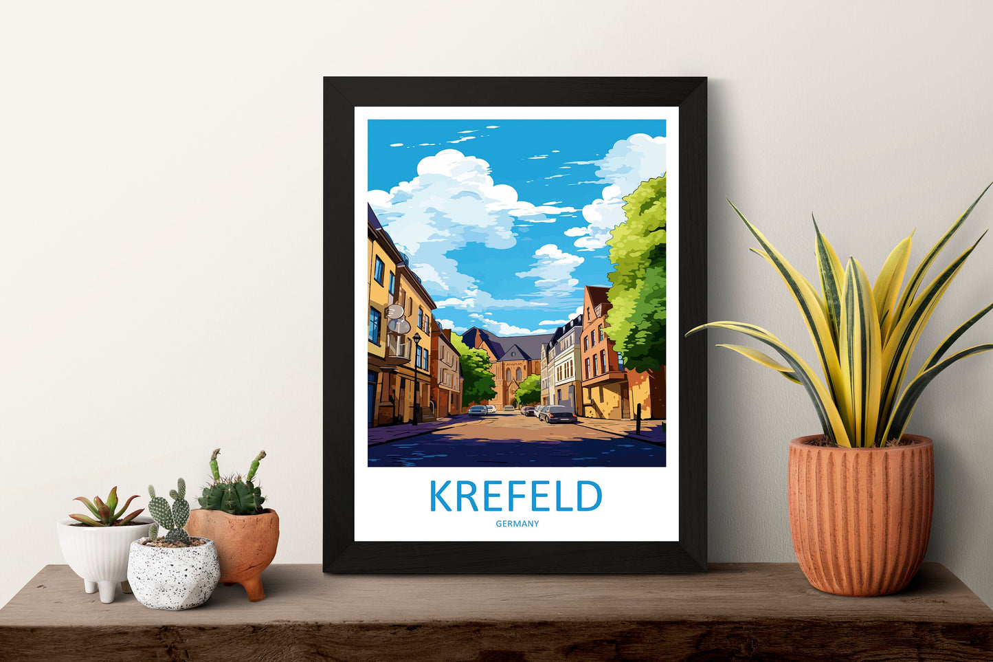 Krefeld Travel Print Wall Art Krefeld Wall Hanging Home Decoration Krefeld Gift Art Lovers Wall Art Print Art Krefeld Germany Poster