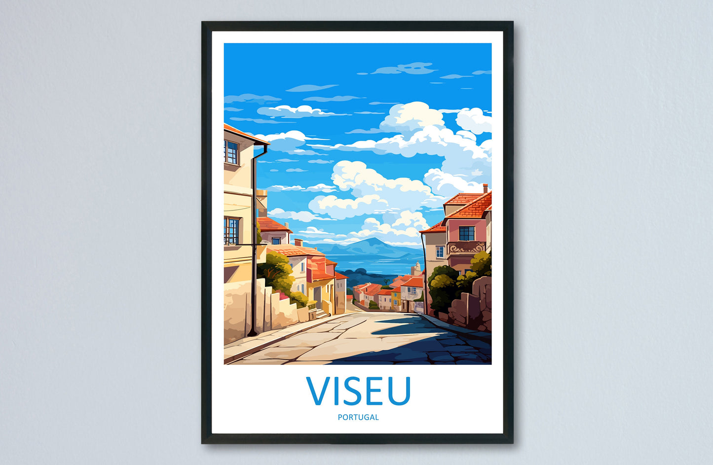 Viseu Travel Print Wall Art Viseu Wall Hanging Home Décor Viseu Gift Art Lovers Portugal Art Lover Gift Viseu Wall Décor