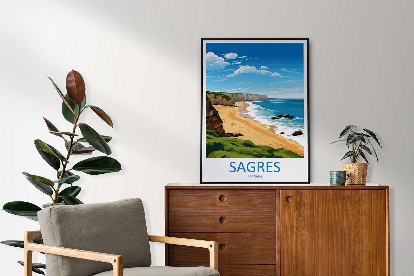 Sagres Travel Print Wall Art Sagres Wall Hanging Home Décor Sagres Gift Art Lovers Portugal Art Lover Gift Sagres Wall Décor
