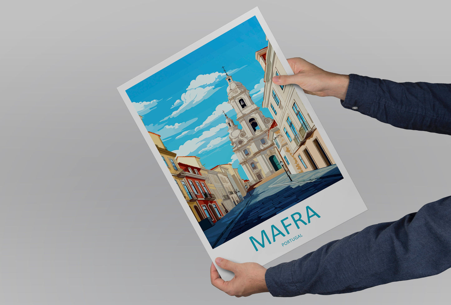 Mafra Travel Print Wall Art Mafra Wall Hanging Home Décor Mafra Gift Art Lovers Portugal Art Lover Gift Mafra Wall Décor