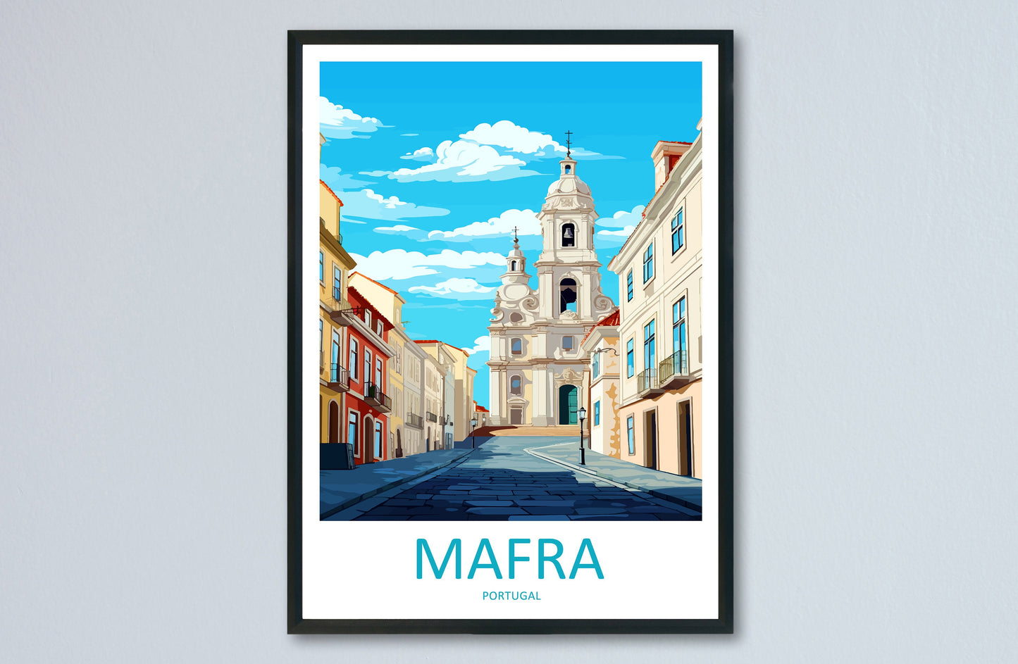 Mafra Travel Print Wall Art Mafra Wall Hanging Home Décor Mafra Gift Art Lovers Portugal Art Lover Gift Mafra Wall Décor