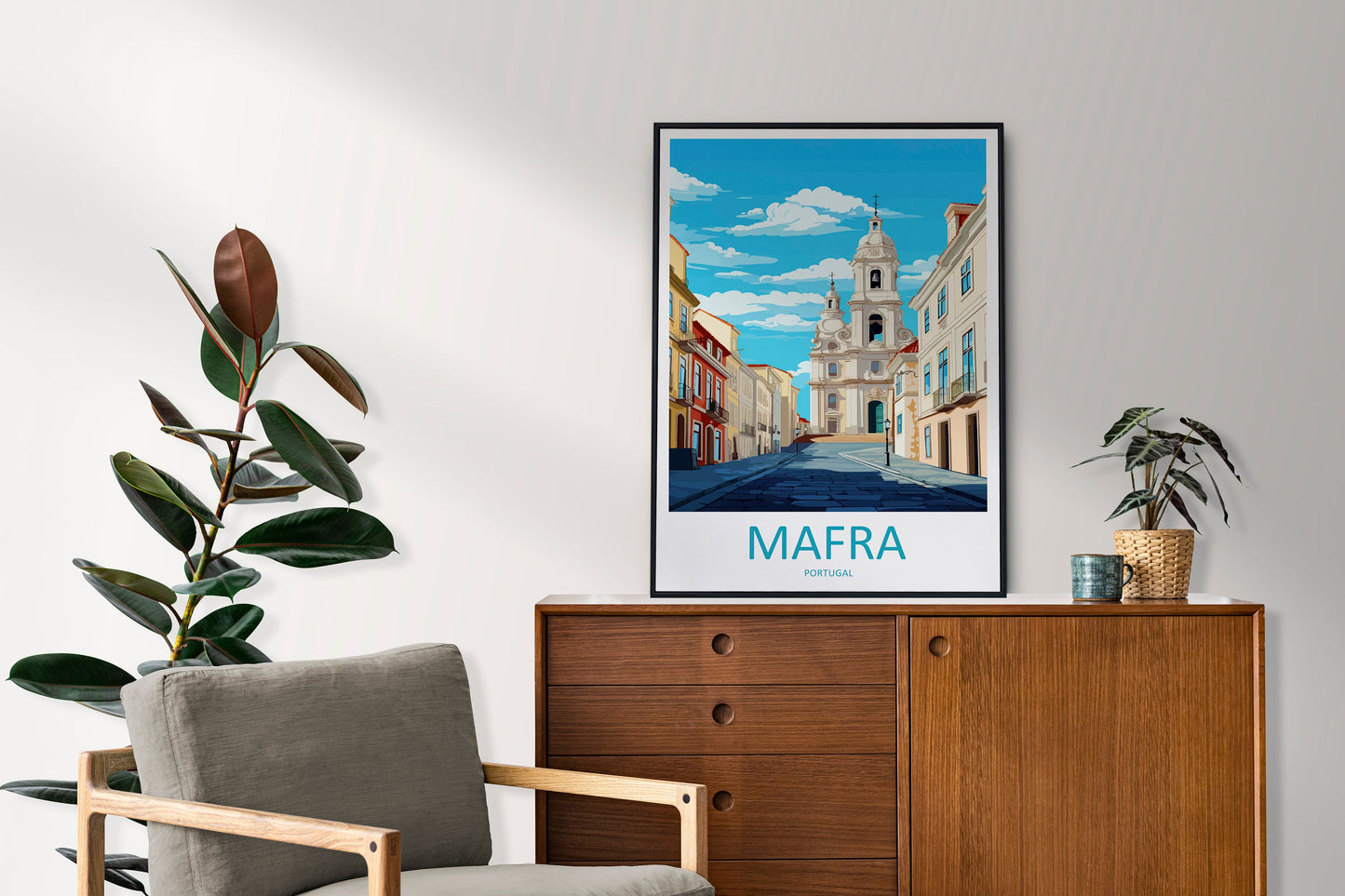 Mafra Travel Print Wall Art Mafra Wall Hanging Home Décor Mafra Gift Art Lovers Portugal Art Lover Gift Mafra Wall Décor