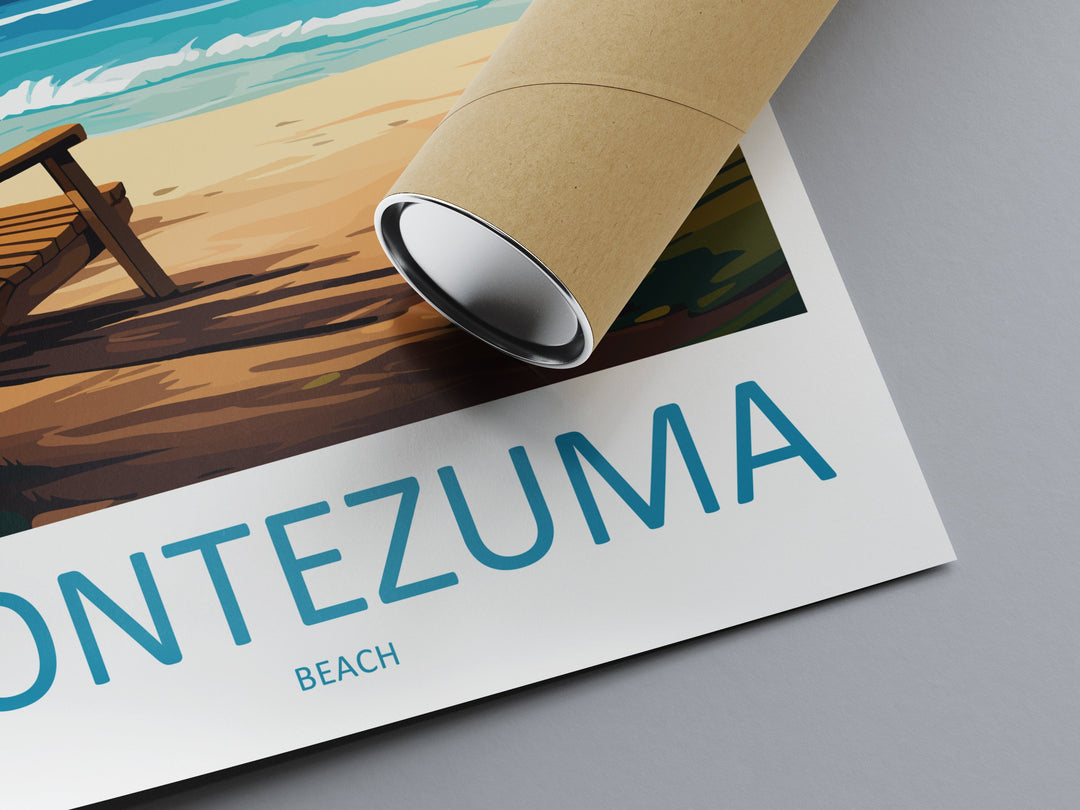 Montezuma Beach Travel Print Wall Art Montezuma Beach Wall Hanging Home Décor Montezuma Beach Gift Art Costa Rica