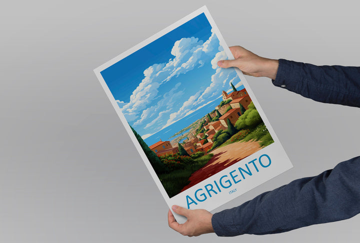 Agrigento Travel Print Wall Art Agrigento Italy Wall Hanging Home Decoration Agrigento Gift Art Lovers Wall Art Print Agrigento Italy