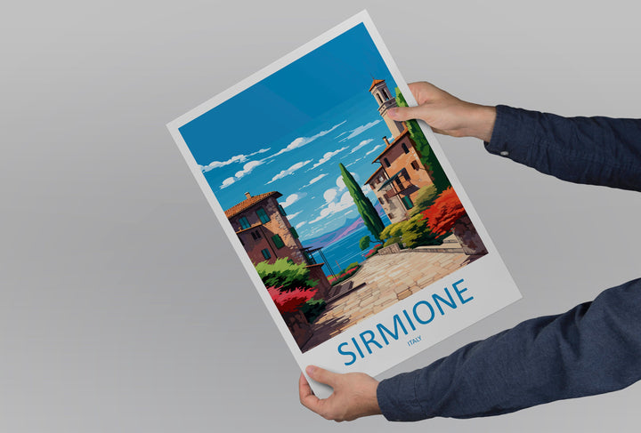 Sirmione Travel Print Wall Art Sirmione Italy Wall Hanging Home Decor Sirmione Gift Art Lovers Wall Art Print Sirmione Italy