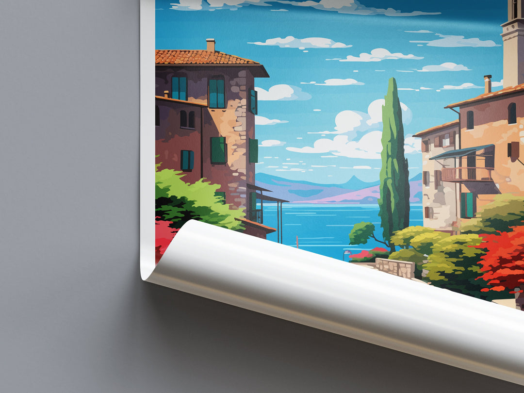 Sirmione Travel Print Wall Art Sirmione Italy Wall Hanging Home Decor Sirmione Gift Art Lovers Wall Art Print Sirmione Italy