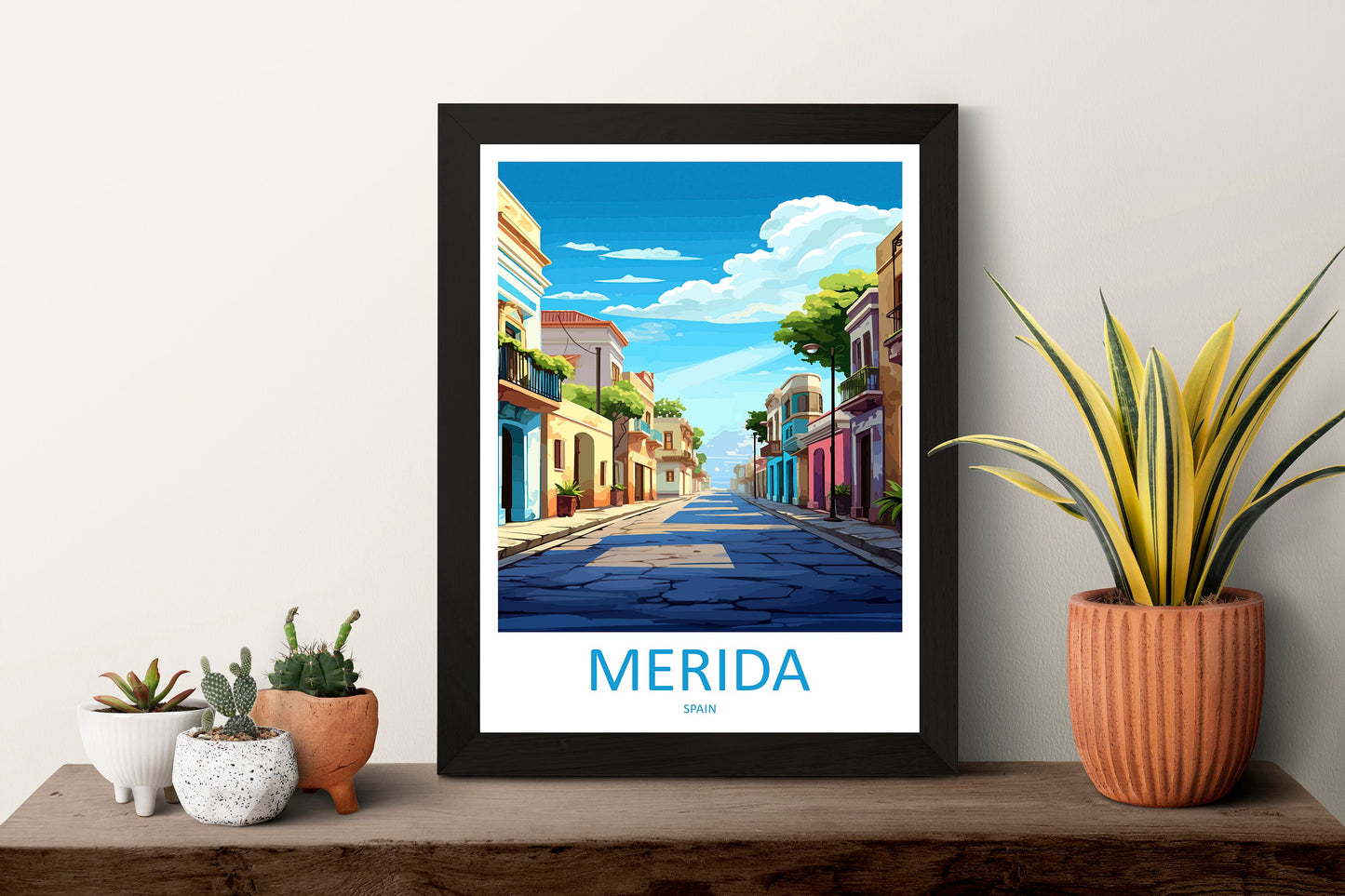 Merida Travel Print Wall Art Merida Wall Hanging Home Décor Merida Gift Art Lovers Spain Art Lover Gift Merida Spain Poster Art