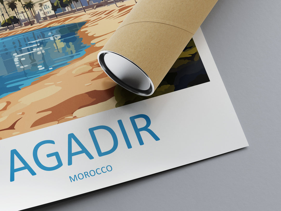 Agadir Travel Print Wall Art Agadir Wall Hanging Home Décor Agadir Gift Art Lovers Morocco Art Lover Gift Wall Art Morocco Art Decor