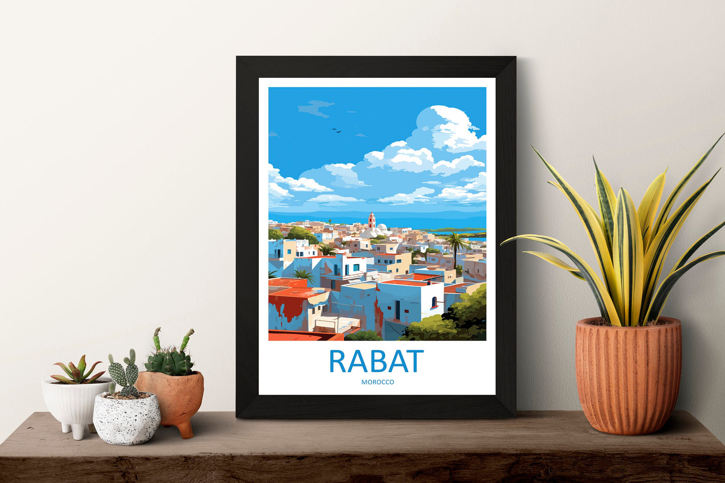 Rabat Travel Print Wall Art Rabat Wall Hanging Home Décor Rabat Gift Art Lovers Morocco Art Lover Gift Wall Art Morocco Art