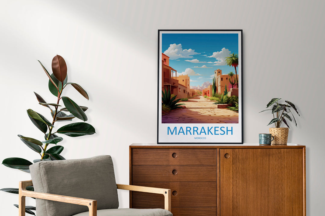Marrakesh Travel Print Wall Art Marrakesh Wall Hanging Home Décor Marrakesh Gift Art Lovers Morocco Art Lover Gift Wall Art Morocco Art