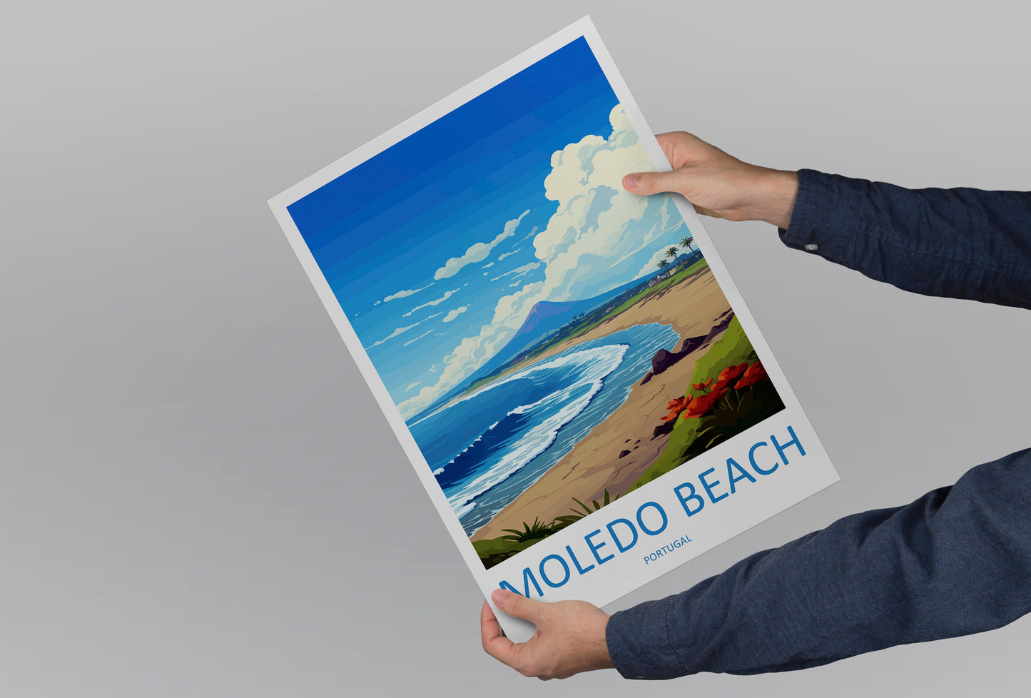 Moledo Beach Travel Print Wall Art Moledo Beach Wall Hanging Home Décor Moledo Beach Gift Art Lovers Portugal Art Lover Gift Moledo Beach