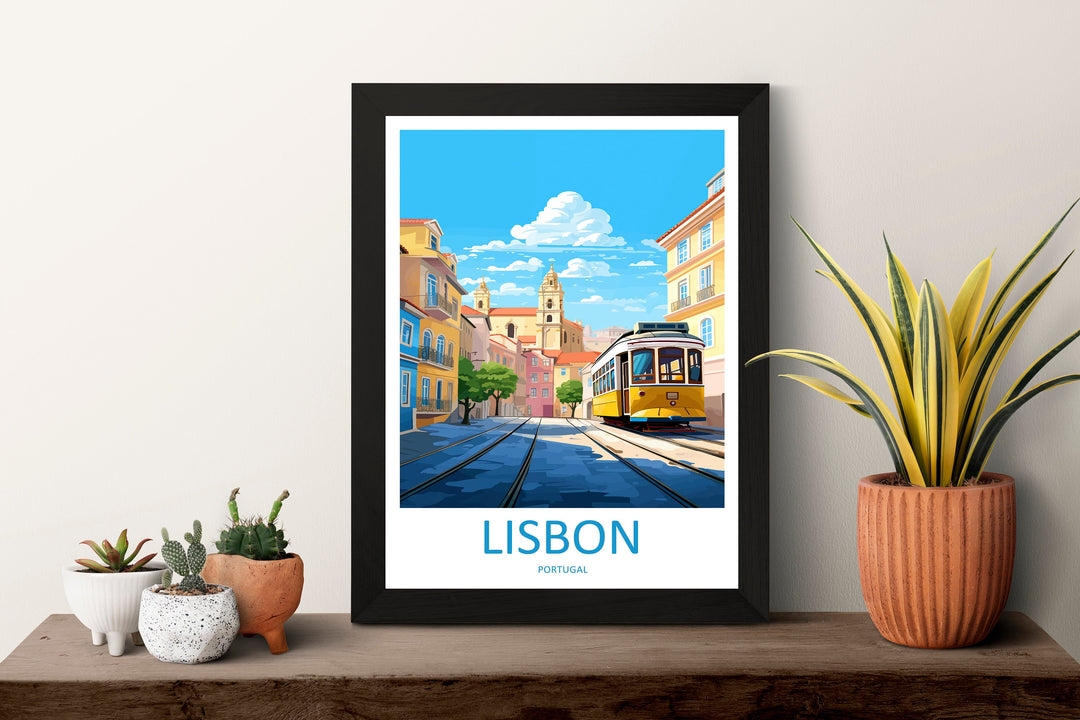 Lisbon Travel Print Wall Art Lisbon Wall Hanging Home Décor Lisbon Gift Art Lovers Portugal Art Lover Gift Lisbon Poster