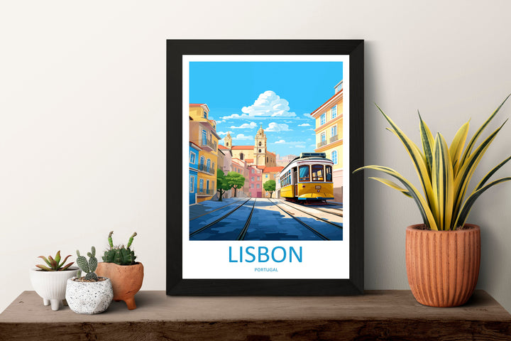 Lisbon Travel Print Wall Art Lisbon Wall Hanging Home Décor Lisbon Gift Art Lovers Portugal Art Lover Gift Lisbon Poster