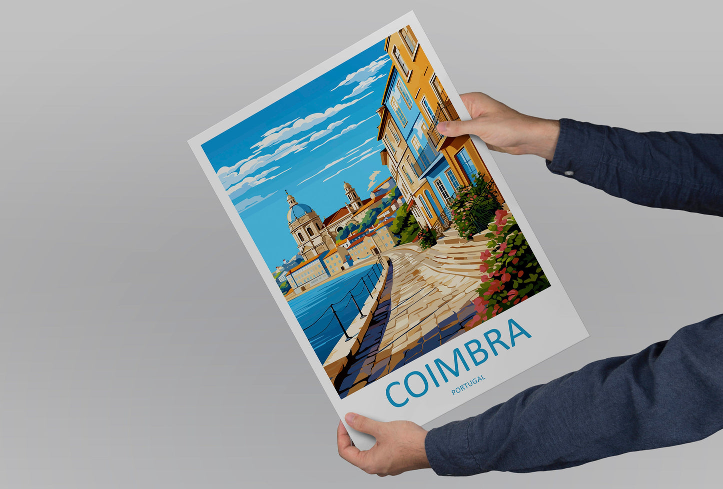 Coimbra Travel Print Wall Art Coimbra Wall Hanging Home Décor Coimbra Gift Art Lovers Portugal Art Lover Gift Coimbra