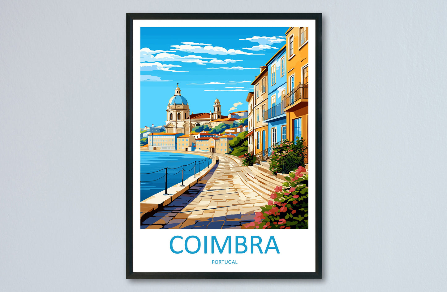 Coimbra Travel Print Wall Art Coimbra Wall Hanging Home Décor Coimbra Gift Art Lovers Portugal Art Lover Gift Coimbra