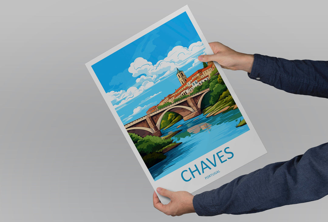 Chaves Travel Print Wall Art Chaves Wall Hanging Home Décor Chaves Gift Art Lovers Portugal Art Lover Gift Chaves Wall Art