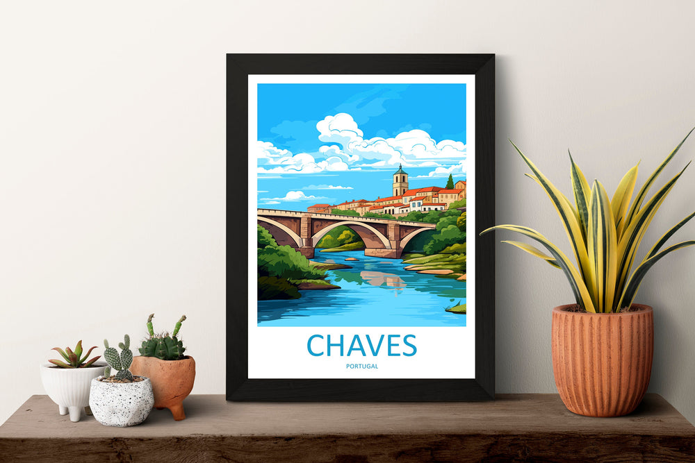Chaves Travel Print Wall Art Chaves Wall Hanging Home Décor Chaves Gift Art Lovers Portugal Art Lover Gift Chaves Wall Art