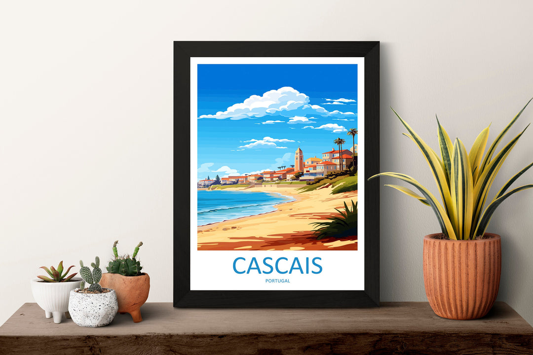 Cascais Travel Print Wall Art Cascais Wall Hanging Home Décor Cascais Gift Art Lovers Portugal Art Lover Gift Cascais Wall Art