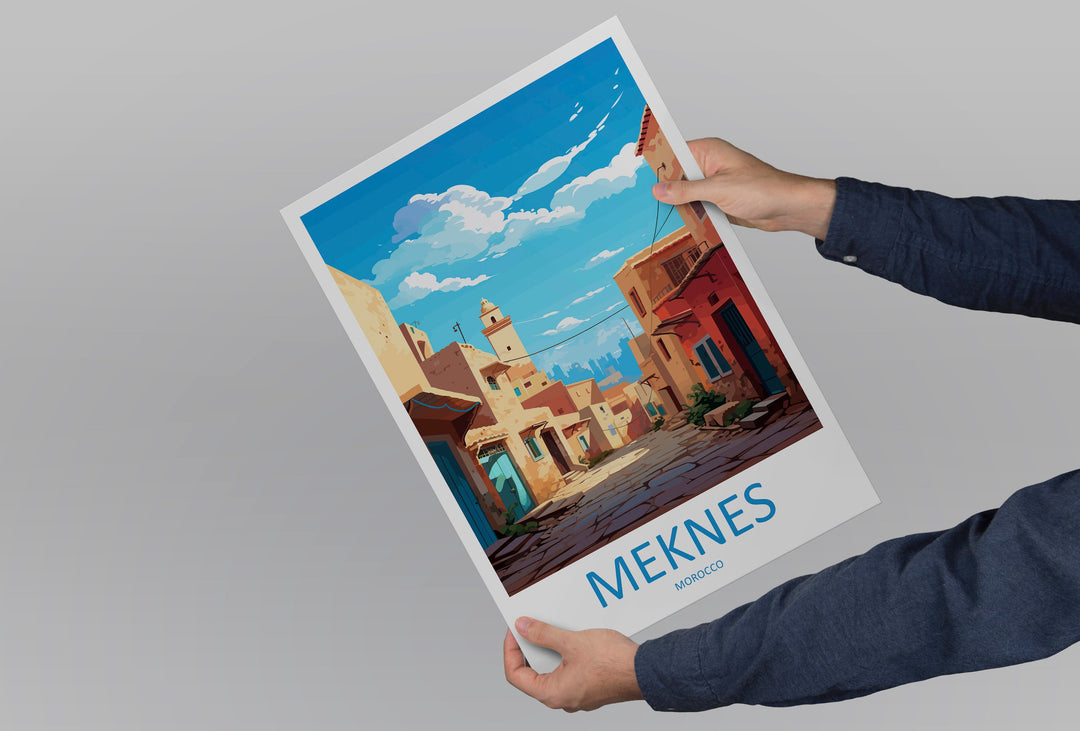 Meknes Travel Print Wall Art Meknes Wall Hanging Home Décor Meknes Gift Art Lovers Morocco Art Lover Gift Wall Art Morocco Art