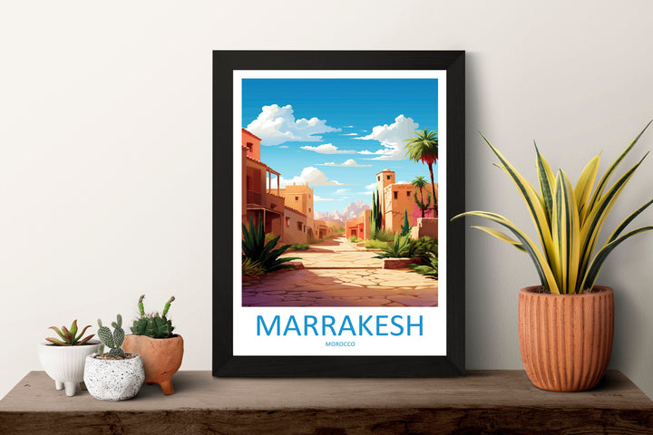 Marrakesh Travel Print Wall Art Marrakesh Wall Hanging Home Décor Marrakesh Gift Art Lovers Morocco Art Lover Gift Wall Art Morocco Art
