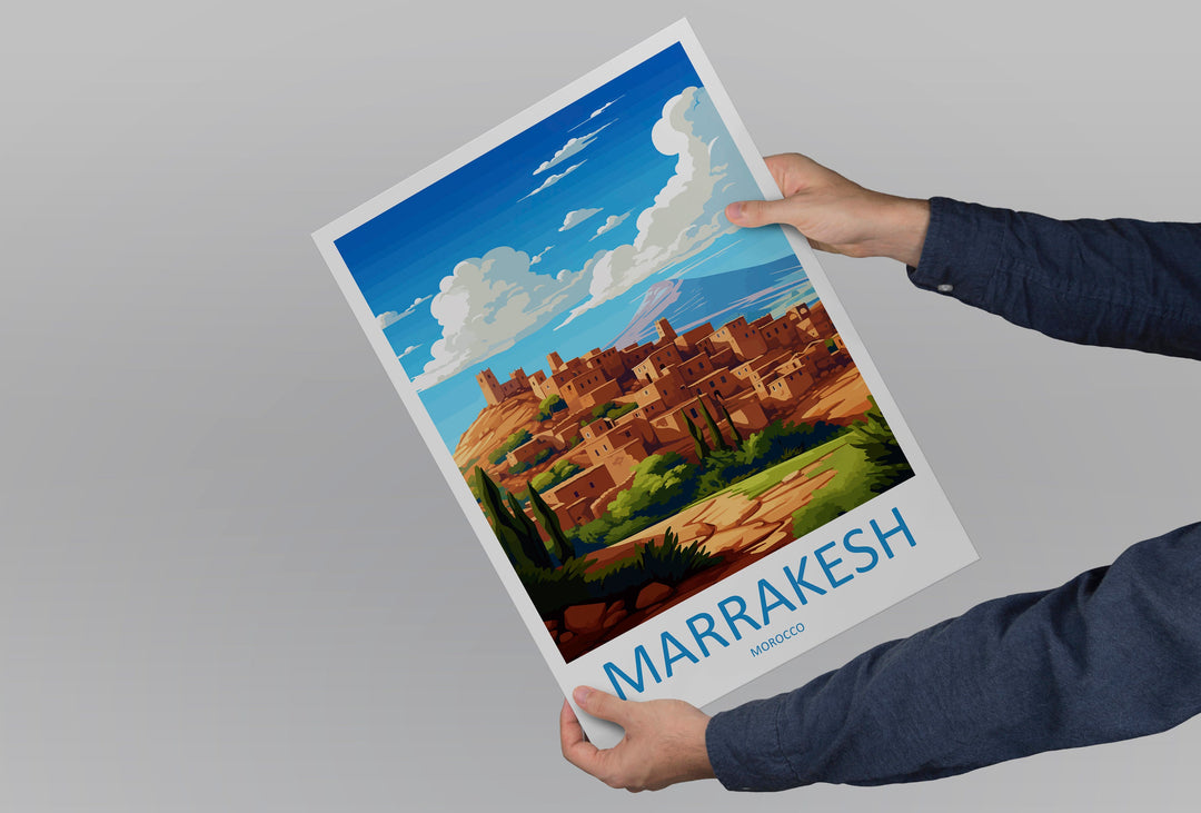 Marrakesh Travel Print Wall Art Marrakesh Wall Hanging Home Décor Marrakesh Gift Art Lovers Morocco Art Lover Gift Wall Art Morocco Art