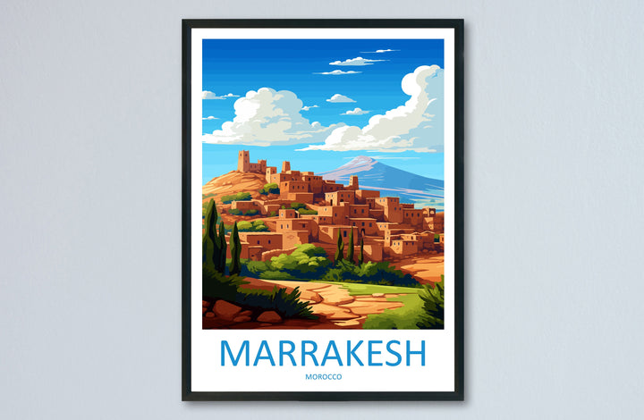 Marrakesh Travel Print Wall Art Marrakesh Wall Hanging Home Décor Marrakesh Gift Art Lovers Morocco Art Lover Gift Wall Art Morocco Art
