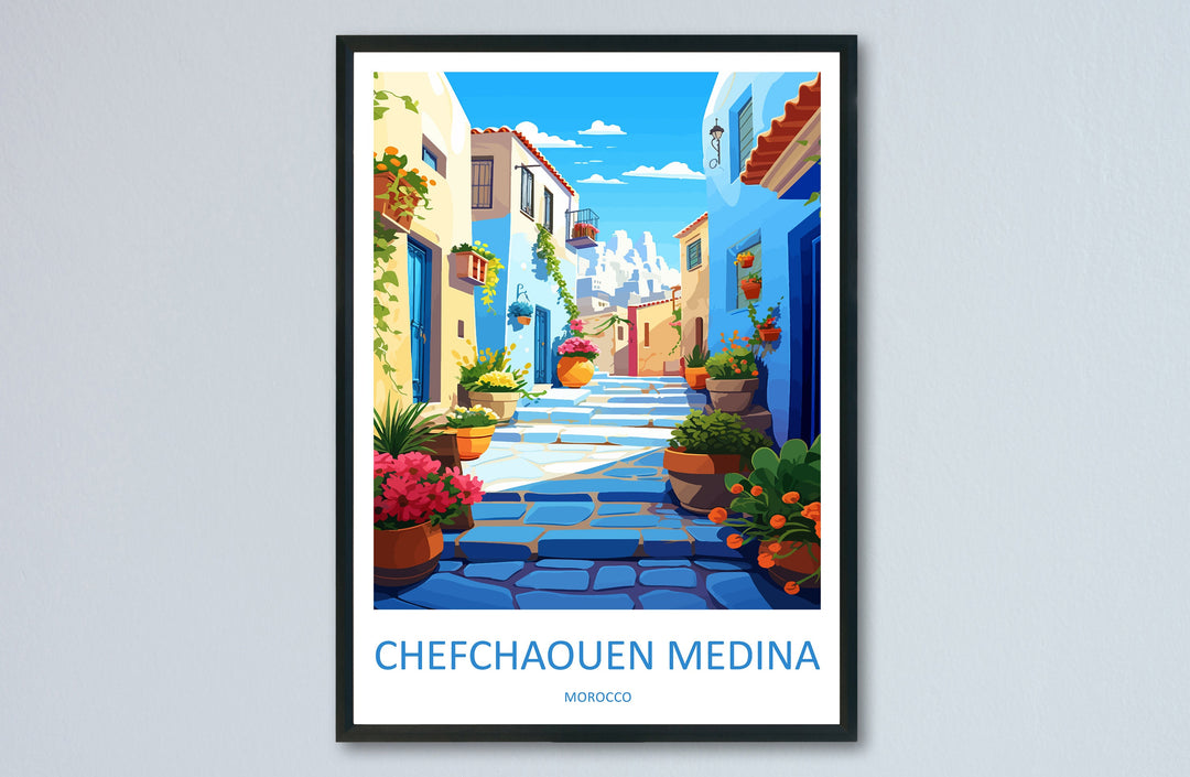Chefchaouen Travel Print Wall Art Chefchaouen Wall Hanging Home Décor Chefchaouen Gift Art Lovers Morocco Art Lover Gift Wall Art Morocco