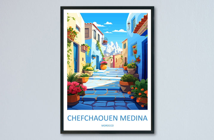 Chefchaouen Travel Print Wall Art Chefchaouen Wall Hanging Home Décor Chefchaouen Gift Art Lovers Morocco Art Lover Gift Wall Art Morocco