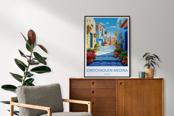 Chefchaouen Travel Print Wall Art Chefchaouen Wall Hanging Home Décor Chefchaouen Gift Art Lovers Morocco Art Lover Gift Wall Art Morocco