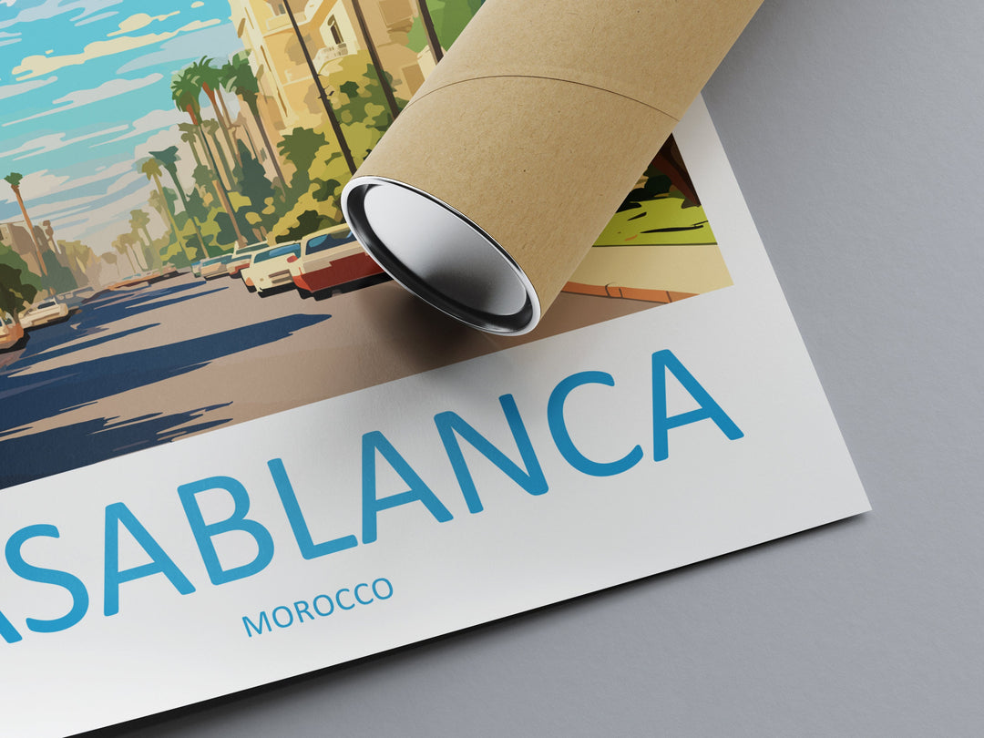 Casablanca Travel Print Wall Art Casablanca Wall Hanging Home Décor Casablanca Gift Art Lovers Morocco Art Lover Gift Wall Art Morocco Art