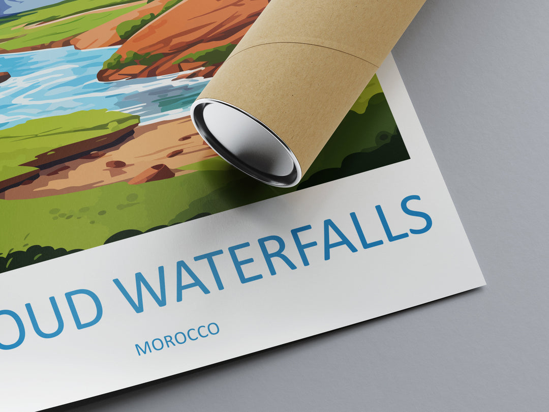 Ouzoud Waterfalls Travel Print Wall Art Ouzoud Waterfalls Wall Hanging Home Décor Ouzoud Waterfalls Gift Art Lovers Morocco Art Lover Gift